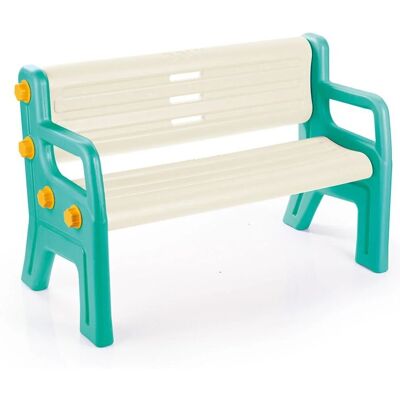 Dolu bank 109.5x50x67 cm groen/wit/geel Dolu bank 109.5x50x67 cm groen/wit/geel
