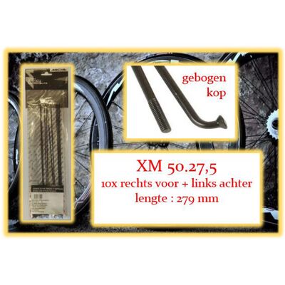 Miche spaak xm 50.27 279mm rv+la zwart (10st) Zwart Miche spaak xm 50.27 279mm rv+la zwart (10st) Zwart