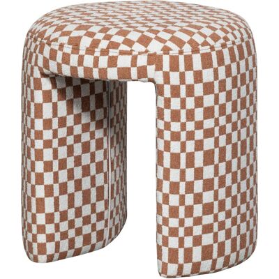 Woood Charlie - Compacte oranje poef - Pouf Woood Charlie - Compacte oranje poef - Pouf