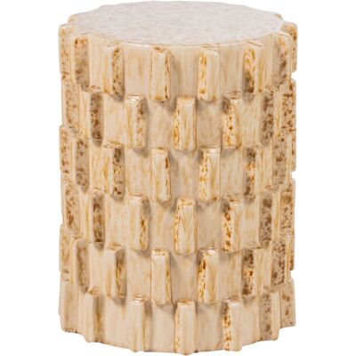 WOOOD axu decoratieve bijzettafel ø 35 cm - keramiek - zand - 45x35x35 WOOOD axu decoratieve bijzettafel ø 35 cm - keramiek - zand - 45x35x35