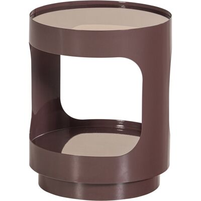 WOOOD sero bijzettafel - metaal/glas - bruin - 45x37x37 WOOOD sero bijzettafel - metaal/glas - bruin - 45x37x37