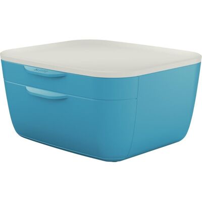 Leitz cosy ladenblok - ladekastje met 2 laden - ladenbox voor bureau - ideaal voor thuiskantoor/thuiswerken - sereen blauw Leitz cosy ladenblok - ladekastje met 2 laden - ladenbox voor bureau - ideaal voor thuiskantoor/thuiswerken - sereen blauw