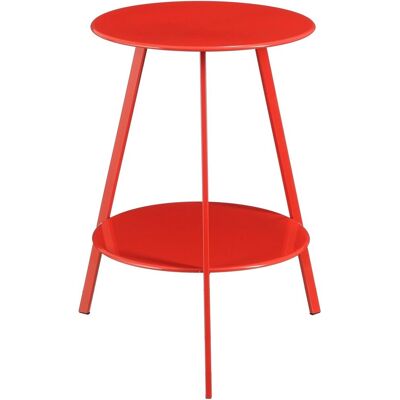 Mica Decorations seatle bijzettafel voor buiten - h58 x ø46 cm - metaal - rood Mica Decorations seatle bijzettafel voor buiten - h58 x ø46 cm - metaal - rood
