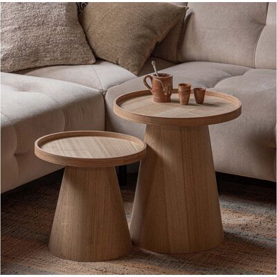 WOOOD maud bijzettafel - hout - naturel - 38x39x39 WOOOD maud bijzettafel - hout - naturel - 38x39x39