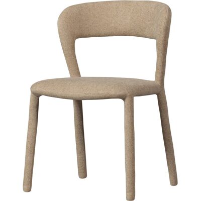 WOOOD noble eetkamerstoel - geweven stof - zand/beige - 76x51x56 cm WOOOD noble eetkamerstoel - geweven stof - zand/beige - 76x51x56 cm