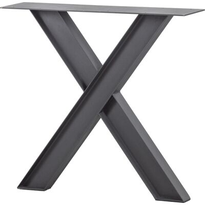 WOOOD tablo industrial x-poot 1 stuks - metaal - zwart - 72x79x10 WOOOD tablo industrial x-poot 1 stuks - metaal - zwart - 72x79x10