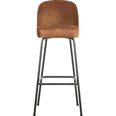 WOOOD vogue barstoel 80 cm - recycle leer - cognac - 103x50x55 WOOOD vogue barstoel 80 cm - recycle leer - cognac - 103x50x55