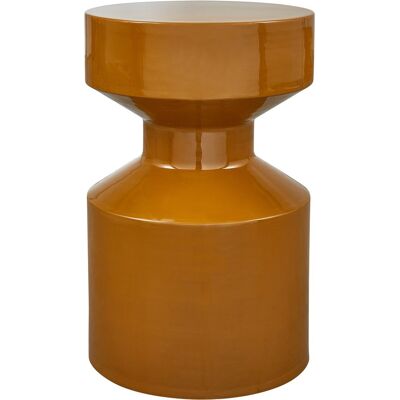 Woood Ferry - Ronde metalen bijzettafel - Mosterdgeel Woood Ferry - Ronde metalen bijzettafel - Mosterdgeel