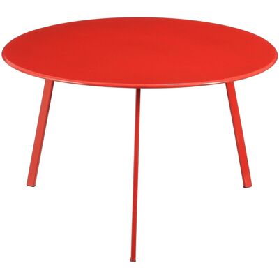 Mica Decorations seatle bijzettafel voor buiten - h38 x ø58 cm - metaal - rood Mica Decorations seatle bijzettafel voor buiten - h38 x ø58 cm - metaal - rood