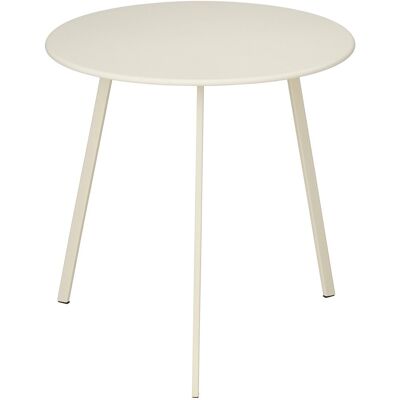 Mica Decorations seatle bijzettafel rond voor buiten - koffietafel - salontafel buiten - ook als plantentafeltje of plantenstandaard - metaal - 38 x 61 cm - creme Mica Decorations seatle bijzettafel rond voor buiten - koffietafel - salontafel buiten - ook als plantentafeltje of plantenstandaard - metaal - 38 x 61 cm - creme