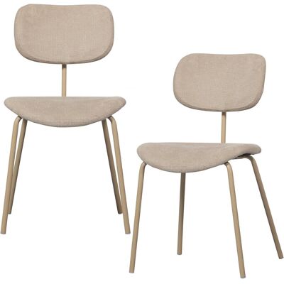 WOOOD link eetkamerstoelen - polypropyleen - zand - set van 2 WOOOD link eetkamerstoelen - polypropyleen - zand - set van 2