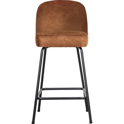WOOOD vogue barstoel 65 cm - recycle leer - cognac - 89x50x55 WOOOD vogue barstoel 65 cm - recycle leer - cognac - 89x50x55