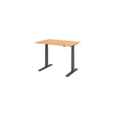 Hammerbacher XMKA12 Elektrisch in hoogte verstelbare Bureau - Rechthoek, C-vormig onderstel, 120x80cm Hammerbacher XMKA12 Elektrisch in hoogte verstelbare Bureau - Rechthoek, C-vormig onderstel, 120x80cm