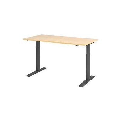 Hammerbacher Elektrisch Verstelbaar Bureau - Esdoorn & Grijs - 160x80cm Hammerbacher Elektrisch Verstelbaar Bureau - Esdoorn & Grijs - 160x80cm