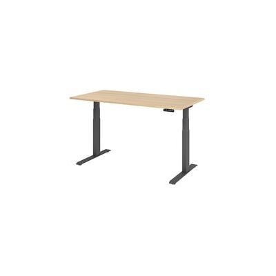 Elektrische verstelbare eiken bureau - 160x80cm Elektrische verstelbare eiken bureau - 160x80cm