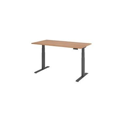 In hoogte verstelbaar bureau HAMMERBACHER - Nussbaum, 160x80 cm, Elektrisch In hoogte verstelbaar bureau HAMMERBACHER - Nussbaum, 160x80 cm, Elektrisch