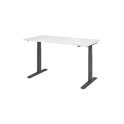 HAMMERBACHER Elektrisch Verstelbare Bureau Wit 160x80cm - Kantoormeubilair HAMMERBACHER Elektrisch Verstelbare Bureau Wit 160x80cm - Kantoormeubilair