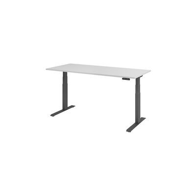 Hammerbacher Verstelbare Bureau - Elektrisch, Lichtgrijs - 180x80cm Hammerbacher Verstelbare Bureau - Elektrisch, Lichtgrijs - 180x80cm