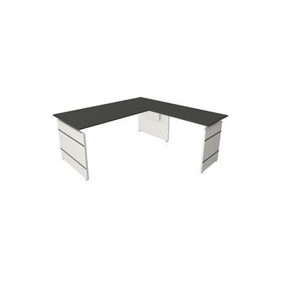 Kerkmann Bureau Form4 180 Wangen-Gestell 180x80cm + Uitbreiding 100x60cm - Bureau Kerkmann Bureau Form4 180 Wangen-Gestell 180x80cm + Uitbreiding 100x60cm - Bureau