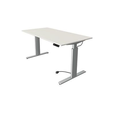 Kerkmann Move 3 Zit/Sta Bureau - Elektrisch Verstelbaar, Wit en Zilver Kerkmann Move 3 Zit/Sta Bureau - Elektrisch Verstelbaar, Wit en Zilver
