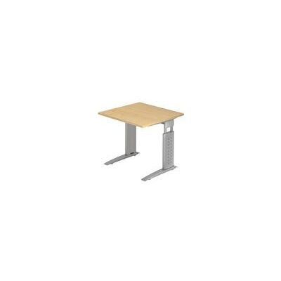 HAMMERBACHER US08 Verstelbare Tafel - 80x80cm Esdoorn, Zilver HAMMERBACHER US08 Verstelbare Tafel - 80x80cm Esdoorn, Zilver