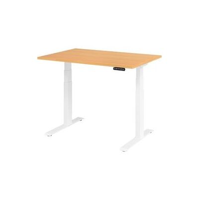 HAMMERBACHER Elektrisch verstelbaar bureau - Wit stalen frame HAMMERBACHER Elektrisch verstelbaar bureau - Wit stalen frame