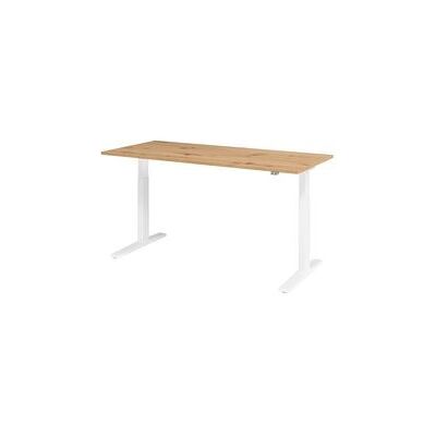 Hammerbacher Elektrisch verstelbaar Bureau Eiken Wit 180x80cm Hammerbacher Elektrisch verstelbaar Bureau Eiken Wit 180x80cm