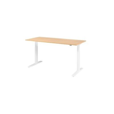 HAMMERBACHER Elektrisch verstelbaar bureau - Wit & Eikenhout HAMMERBACHER Elektrisch verstelbaar bureau - Wit & Eikenhout