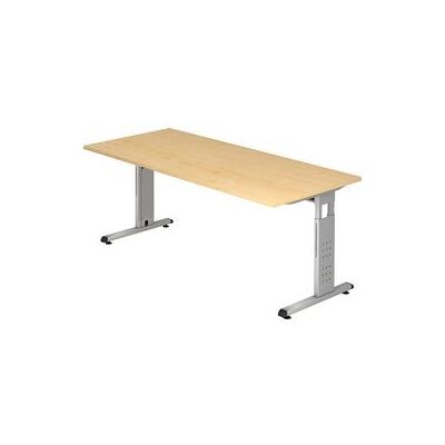 HAMMERBACHER OS 19 Hoogteverstelbaar Bureau - Zilver 180x80 cm HAMMERBACHER OS 19 Hoogteverstelbaar Bureau - Zilver 180x80 cm