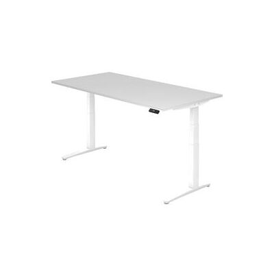 Hammerbacher Elektrisch verstelbaar bureau - Wit - 200x100cm Hammerbacher Elektrisch verstelbaar bureau - Wit - 200x100cm