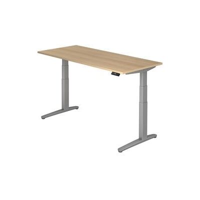 HAMMERBACHER Elektrisch verstelbaar bureau - Eik, 180x80 cm HAMMERBACHER Elektrisch verstelbaar bureau - Eik, 180x80 cm