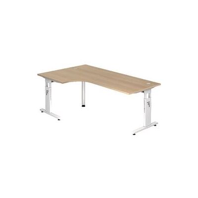 hjh OFFICE PRO Mega 82 W Bureau - Zilver Hout Verstelbare Hoogte hjh OFFICE PRO Mega 82 W Bureau - Zilver Hout Verstelbare Hoogte