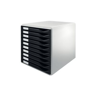 Leitz ladenblok met 10 laden - wit/zwart Leitz ladenblok met 10 laden - wit/zwart