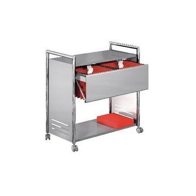 Kerkmann Aluminium Documentenwagen voor tot 100 hangmappen Kerkmann Aluminium Documentenwagen voor tot 100 hangmappen