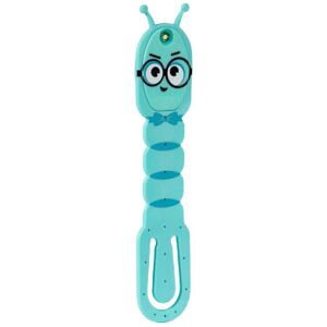 Mondikaarten Flexilight leeslamp bookworm aqua Mondikaarten Flexilight leeslamp bookworm aqua