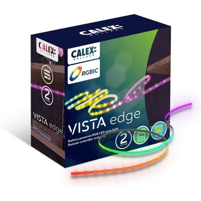 Calex vista led strip 2 meter - op batterij - rgbic - warm wit licht - inclusief afstandsbediening Calex vista led strip 2 meter - op batterij - rgbic - warm wit licht - inclusief afstandsbediening