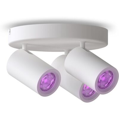 Calex smart plafondlamp - 3-lichts - slimme opbouwspot - rond - wit Calex smart plafondlamp - 3-lichts - slimme opbouwspot - rond - wit