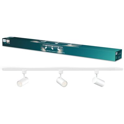 LED Philips easylink zilo - spot - gu10 fitting - maximaal wattage: 7w - wit - 3-pack - railverlichting LED Philips easylink zilo - spot - gu10 fitting - maximaal wattage: 7w - wit - 3-pack - railverlichting