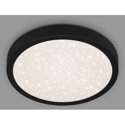 BRILO LED Plafondlamp - 28 cm, 18W, 2000lm, Zwart - Plafondlamp BRILO LED Plafondlamp - 28 cm, 18W, 2000lm, Zwart - Plafondlamp