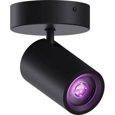 Calex smart plafondlamp - 1-lichts - slimme opbouwspot - rond - zwart Calex smart plafondlamp - 1-lichts - slimme opbouwspot - rond - zwart