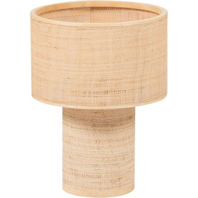 WOOOD syro tafellamp ø 28 cm - raffia - naturel - 38x28x28 WOOOD syro tafellamp ø 28 cm - raffia - naturel - 38x28x28