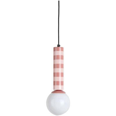 Leitmotiv hanglamp rayado - roze - 12x12x38cm - modern - hanglampen eetkamer, slaapkamer, woonkamer Leitmotiv hanglamp rayado - roze - 12x12x38cm - modern - hanglampen eetkamer, slaapkamer, woonkamer