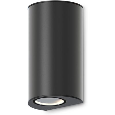 Calex monza outdoor wandlamp - up & downlight - gu10 fitting - ip54 spatwaterdicht - 220-240v - zwart Calex monza outdoor wandlamp - up & downlight - gu10 fitting - ip54 spatwaterdicht - 220-240v - zwart