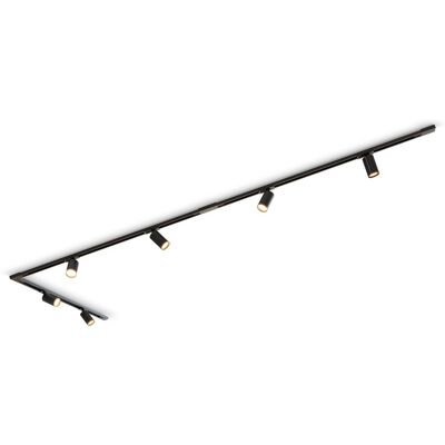 Calex railverlichting set, 3m met 6 spots, gu10, mat zwart, tracklight plafondlamp Calex railverlichting set, 3m met 6 spots, gu10, mat zwart, tracklight plafondlamp