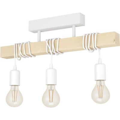 Eglo townshend plafondlamp - e27 - 55 cm - wit/bruin - fsc hout Eglo townshend plafondlamp - e27 - 55 cm - wit/bruin - fsc hout