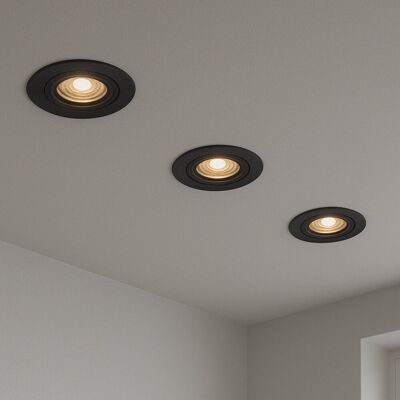 Calex smart led inbouwspots - 3 stuks - koppelbaar - slimme verlichting - dimbaar - warm wit licht - zwart Calex smart led inbouwspots - 3 stuks - koppelbaar - slimme verlichting - dimbaar - warm wit licht - zwart