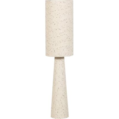 WOOOD loft vloerlamp - metaal/bouclé - naturel met stippen 130xø30 cm WOOOD loft vloerlamp - metaal/bouclé - naturel met stippen 130xø30 cm