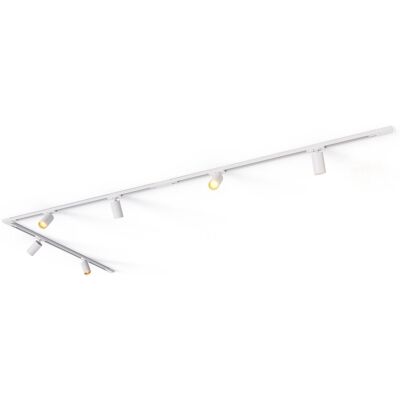 Calex railverlichting - 3 meter - gu10 fitting - 6 spots - opbouwspot - wit - 1 fase Calex railverlichting - 3 meter - gu10 fitting - 6 spots - opbouwspot - wit - 1 fase
