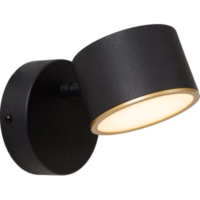 Lucide Gian Wandlamp - Dimbare LED 2700K - Zwart Lucide Gian Wandlamp - Dimbare LED 2700K - Zwart