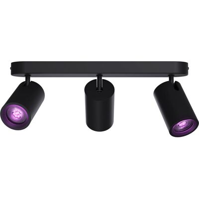 Calex smart plafondlamp - 3-lichts - slimme opbouwspot - ovaal - zwart Calex smart plafondlamp - 3-lichts - slimme opbouwspot - ovaal - zwart